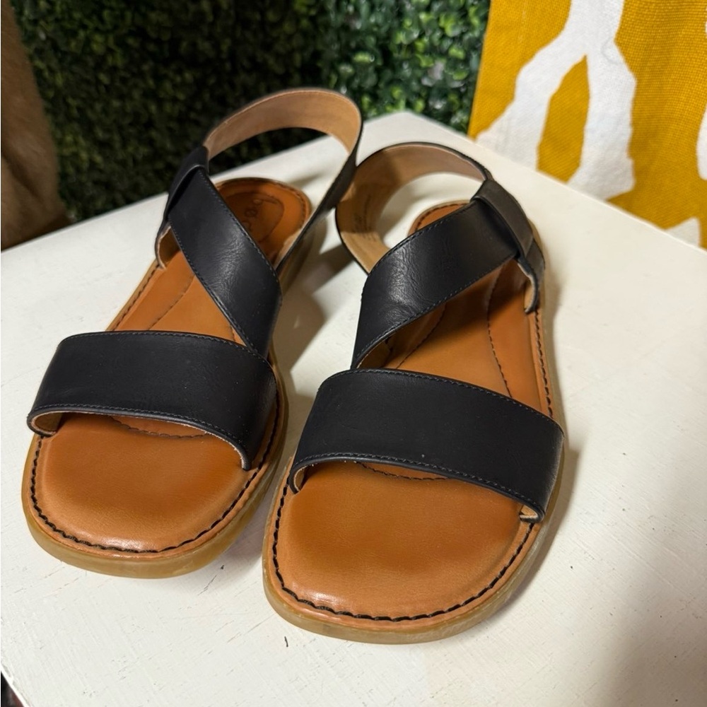 b.o.c. Black and Tan Sandals